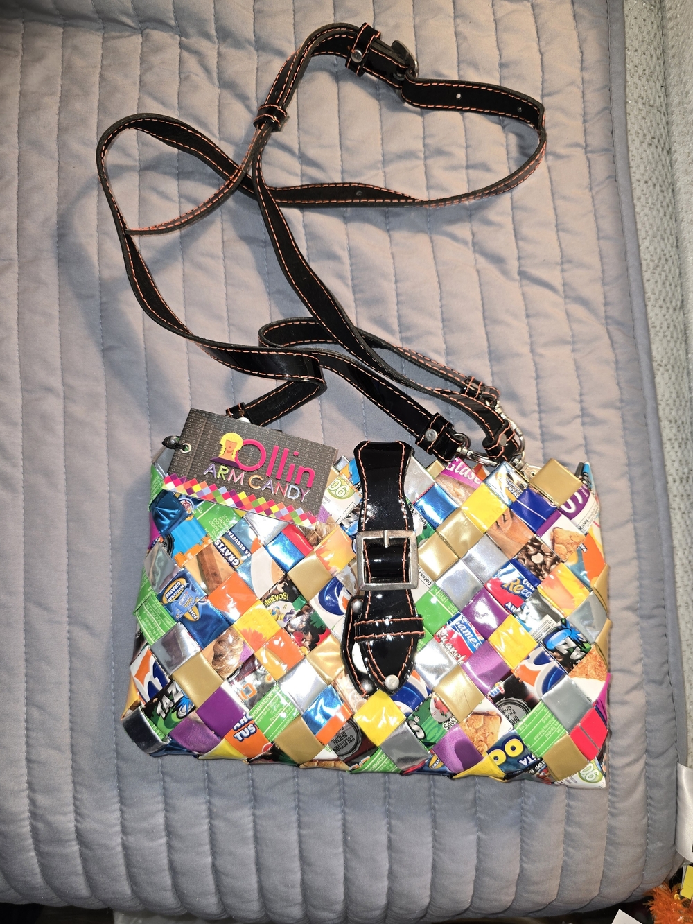 Multicolor Woven Crossbody Bag